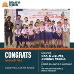 Ramagya School’s Skating Triumph: 3 Gold, 4 Silver, and 4 Bronze Medals at Mayoor InterSchool Sports Meet 2024