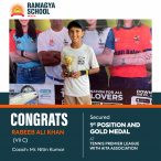 Rabeeb Ali Khan Wins Gold in Lawn Tennis Championship