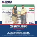 Mrs. Meenakshi takes top spots at the MT100 Gurugram ITF World Tennis Masters tournament