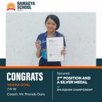 Mihika Goel secures 2nd position and clinches a Silver medal at SFA Squash Championship