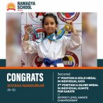 Divisha Nandurkar clinches Gold and Silver medal at District Level Karate Championship