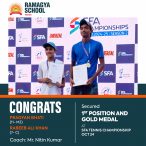 Pragyan Bhati and Rabeeb Ali Khan secure 1st position and a Gold medal at SFA TENNIS CHAMPIONSHIP 2024