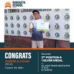 Rabeeb Ali Khan Shines with Silver at AITA U-16 National Championship