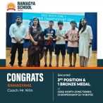 Bronze Medal Triumph at CBSE North Zone Tennis Championship