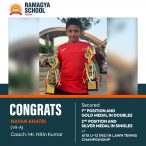 Nayan Khatri clinched Gold in Doubles and Silver in Singles at AITA U12 National Ranking Championship