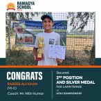 Rabeeb Ali Khan secured 2nd Position and a silver medal at AITA Championship