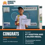 Rabeeb Ali Khan Secured 2nd Position and a Silver medal at the AITA National Ranking Championship