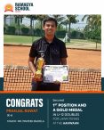Pranjal Rawat Wins Gold at AAHWAAN Inter-School Tennis Tournament